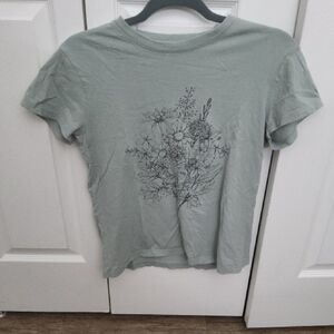 Green Tree Graphic Crew Neck T-Shirt